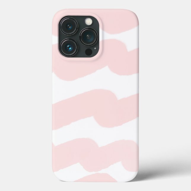 Modern Chic Pink Watercolor Stripes Case-Mate iPhone Case (Back)