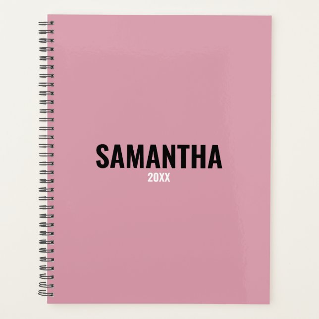 Modern Chic Pink & White Appointment Book Planner (Front)