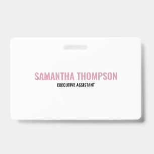 Modern Chic Pink, White & Black Badge