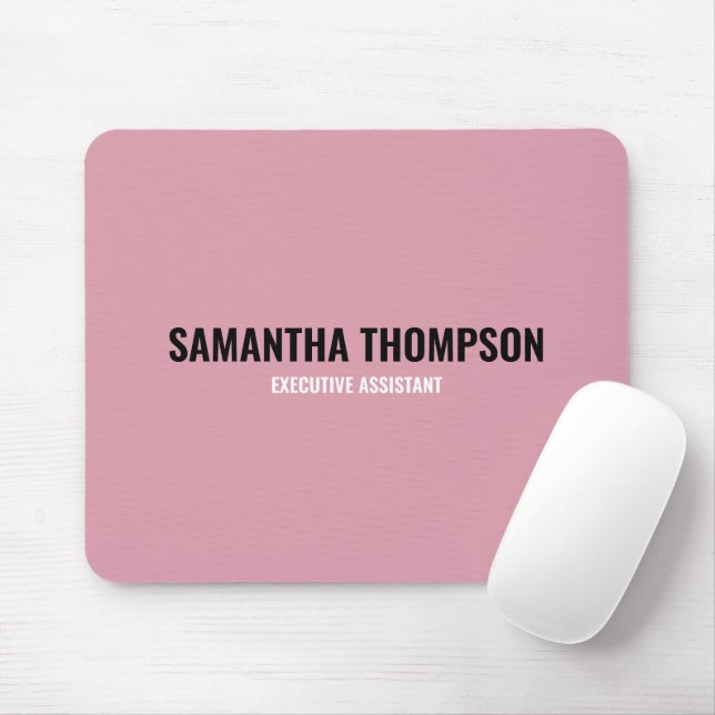 Modern Chic Pink, White & Black   Mouse Pad (With Mouse)