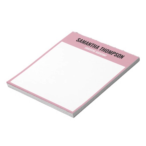 Modern Chic Pink White  Black  Notepad