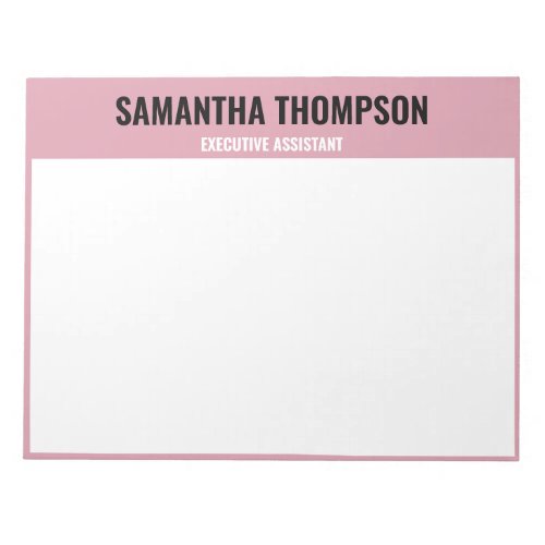 Modern Chic Pink White  Black Notepad