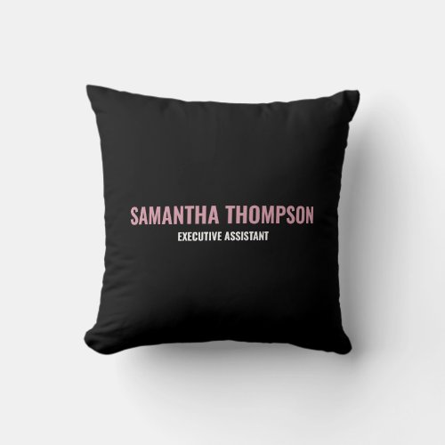 Modern Chic Pink White  Black   Throw Pillow