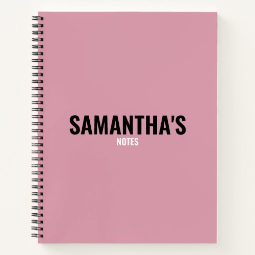 Modern Chic Pink  White  Notebook