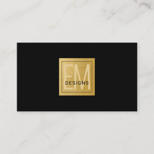 Modern Chic Professional Black  Gold Business Card