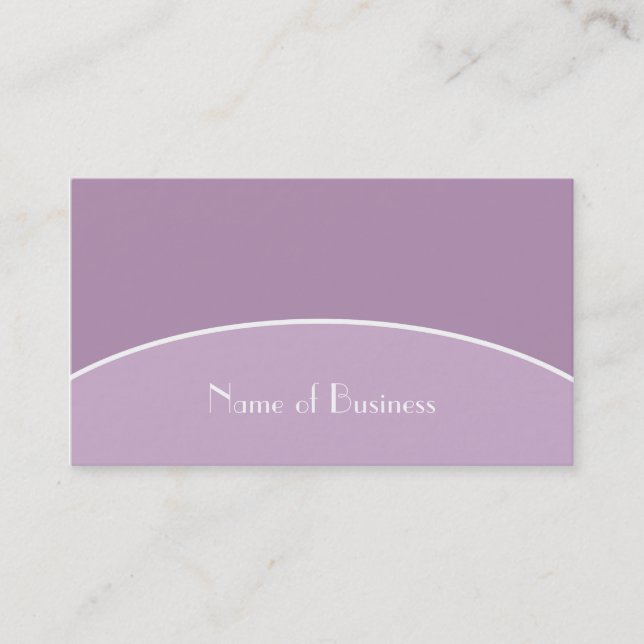 Modern Chic Professional Lavender Purple and Name Business Card (Front)