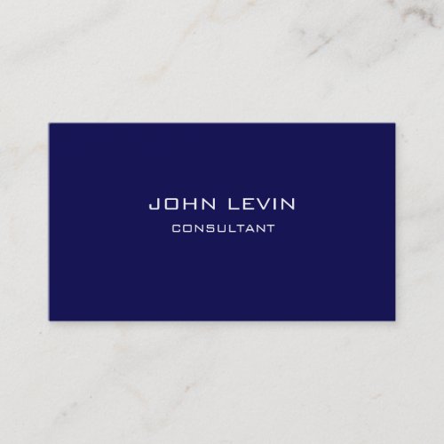 Modern Chic Professional Navy Blue Business Card