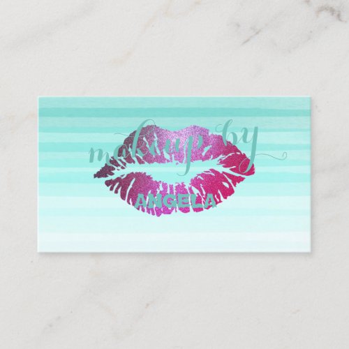 Modern Chic Proffesional Lips _Makeup artist Business Card