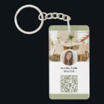 Modern Chic Real Estate Marketing QR Code Keychain<br><div class="desc">Modern Chic Real Estate Marketing QR Code Keychain – a sleek and innovative tool to elevate your real estate marketing game. This keychain seamlessly merges style with functionality, providing a cutting-edge way to connect with potential clients in the competitive world of real estate. The keychain is not just a stylish...</div>