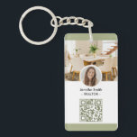 Modern Chic Real Estate Marketing QR Code Keychain<br><div class="desc">Modern Chic Real Estate Marketing QR Code Keychain – a sleek and innovative tool to elevate your real estate marketing game. This keychain seamlessly merges style with functionality, providing a cutting-edge way to connect with potential clients in the competitive world of real estate. The keychain is not just a stylish...</div>
