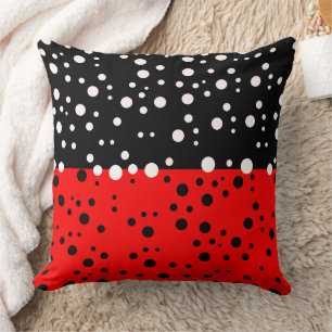 Modern Chic Red and Black accents Throw Pillow