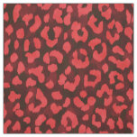 Modern chic red brown cheetah print pattern fabric