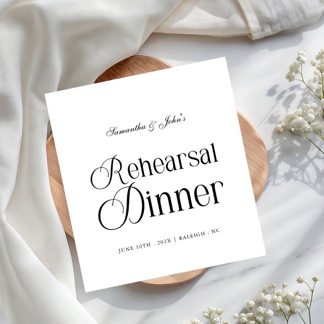  Modern Chic Rehearsal Dinner Napkins (Creator Uploaded)