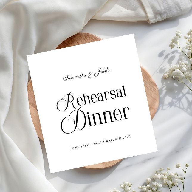  Modern Chic Rehearsal Dinner Napkins (Creator Uploaded)