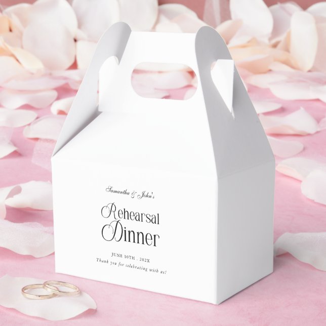  Modern Chic Rehearsal Dinner Thank You Favor Boxes (Wedding)