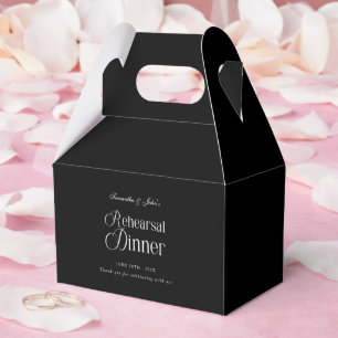 Modern Chic Rehearsal Dinner Thank You Favor Boxes