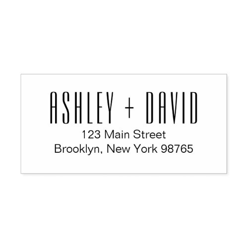 Modern Chic Return Address rubber stamp