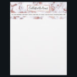 Modern Chic Rose Gold White Marble Stone Pattern Letterhead<br><div class="desc">Modern, chic, elegant, and girly faux printed rose gold and white simple marble stone pattern. ***IMPORTANT DESIGN NOTE: For any custom design request such as matching product requests, color changes, placement changes, or any other change request, please click on the "CONTACT" button or email the designer directly at lafemme.art@gmail.com. You...</div>