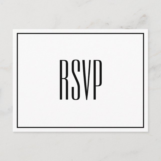 Modern Chic RSVP Postcard (Front)