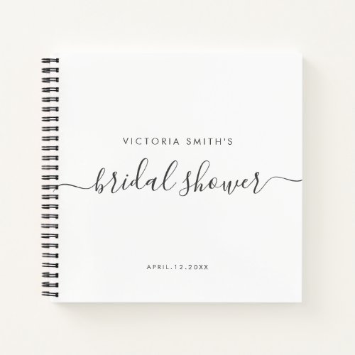 Modern Chic Script Bridal Shower Bridesmaid Notebook