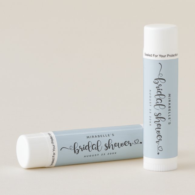Modern Chic Script Bridal Shower Calligraphy Lip B Balm (Front)