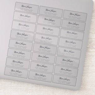 Modern Chic Script Minimalist Return Address label