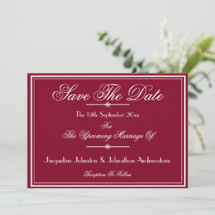 Modern Chic Script Names Elegant Save The Date Announcement