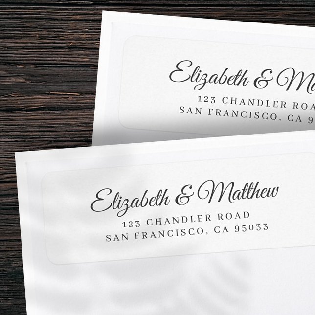 Modern Chic Script Return Address Label (Creator Uploaded)