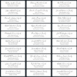Modern Chic Script Wedding Guest Names Address Sticker<br><div class="desc">Composed of simple serif and modern cursive script typography. These elements are simple,  elegant,  and modern. This has 30 stickers. 
 
 This is designed by White Paper Birch Co. exclusive for Zazzle.
 
 Available here:
 http://www.zazzle.com/store/whitepaperbirch</div>
