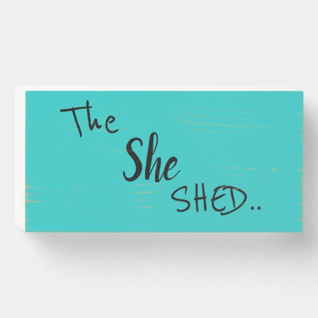 Modern Chic She Shed Wood Art Sign (Front Horizontal)