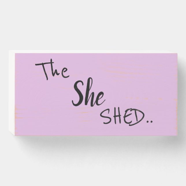 Modern Chic She Shed Wood Art Sign (Front Horizontal)