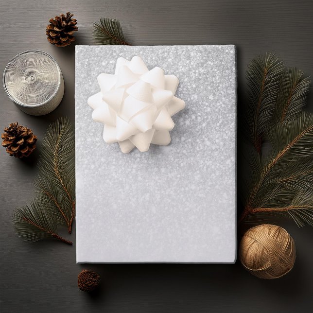Modern Chic Silver Glitter Wrapping Paper Sheets (Creator Uploaded)