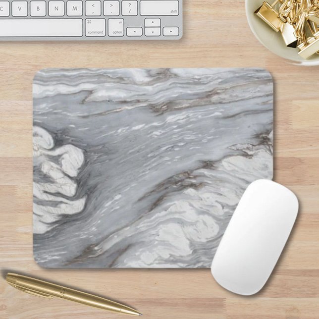 modern chic simple minimalist white grey marble mouse pad (modern chic simple minimalist white grey marble mouse pad)