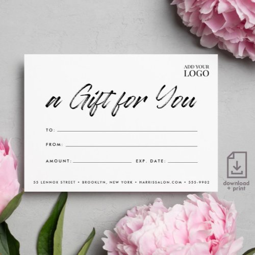 Modern Chic Small Business Gift Certificate Invitation