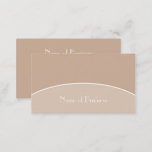 Modern Chic Sophisticated Beige Tan With Name Business Card