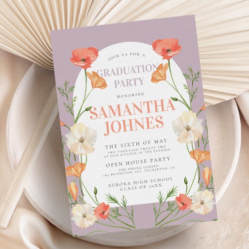 Modern Chic Spring Wildflowers Graduation Party