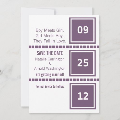 Modern Chic Squares Save the Date Announcement