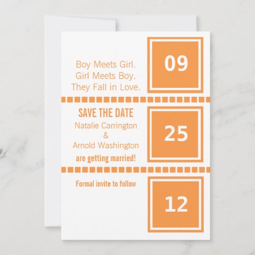 Modern Chic Squares Save the Date Announcement