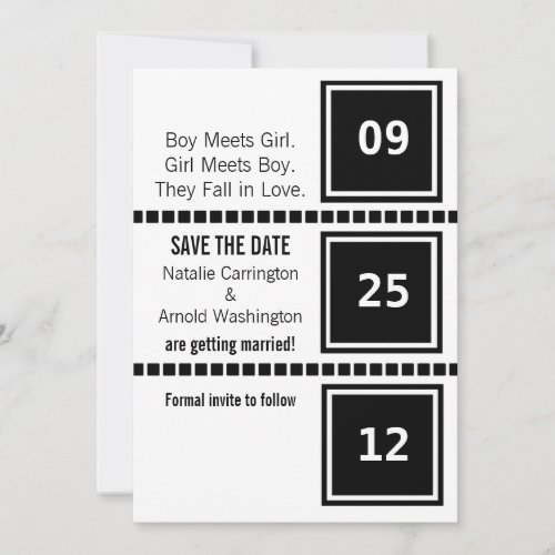 Modern Chic Squares Save the Date Announcement