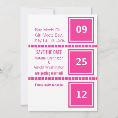 Modern Chic Squares Save the Date Announcement