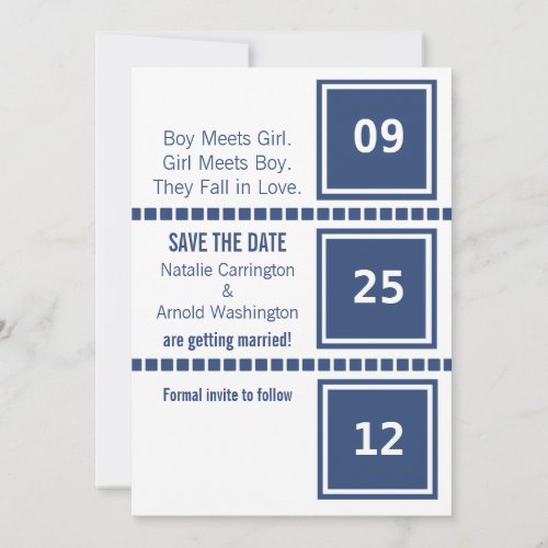 Modern Chic Squares Save the Date Announcement