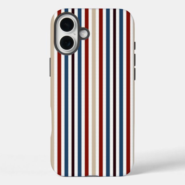  Modern Chic Striped Case-Mate iPhone Case (Back)