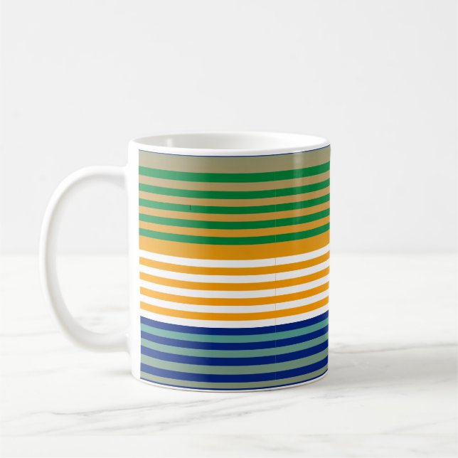  Modern Chic Striped  Coffee Mug (Left)