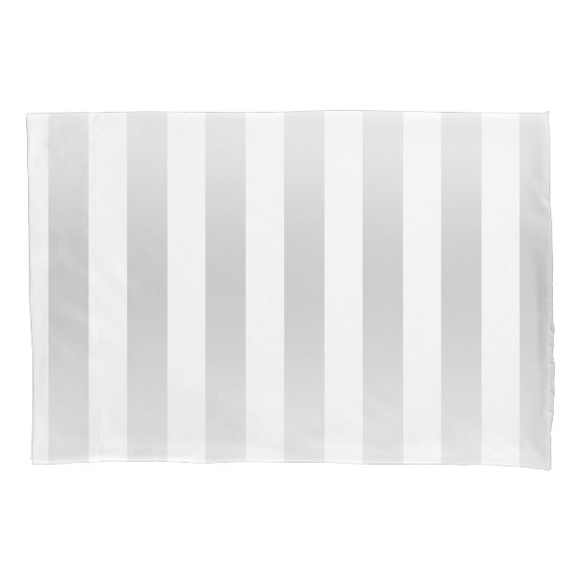 Modern Chic Stripes Grey Satin Chic Decorative Pillow Case (Front)