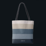 Modern Chic Stripes with Monogram Tote Bag<br><div class="desc">Modern Chic trendy striped pattern - featuring harmonious neutral colors with an elegant touch. Personalize with your name or monogram.  If you need it in different colors please click on the contact button under the product description,  I'm happy to help.</div>