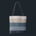 Modern Chic Stripes with Monogram Tote Bag<br><div class="desc">Modern Chic trendy striped pattern - featuring harmonious neutral colors with an elegant touch. Personalize with your name or monogram.  If you need it in different colors please click on the contact button under the product description,  I'm happy to help.</div>