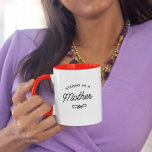 Modern Chic STRONG AS A MOTHER Fun Typography Two-Tone Coffee Mug<br><div class="desc">Chic,  stylish coffee mug saying "Strong as a mother" in stylish modern typography on the two-toned coffee mug. Perfect gift for the beautiful,  fierce Mama in your life! Available in many more interior colors.</div>