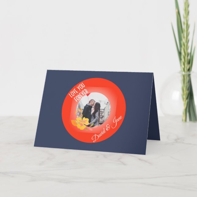 Modern Chic Stylish Cute Photo Love Valentines Day Holiday Card (Front)