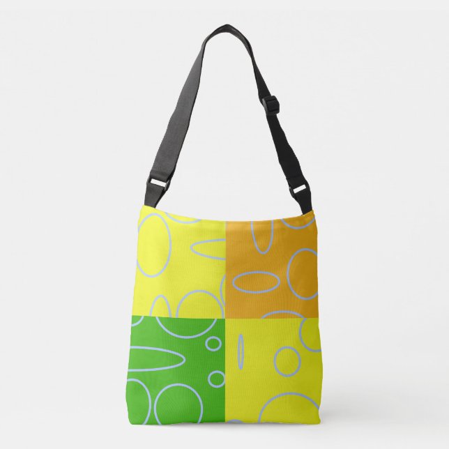 Modern Chic Stylish Geometric Circles Crossbody Bag (Front)