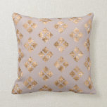 Modern Chic Taupe Gold Sequin Geometric Squares Throw Pillow<br><div class="desc">This modern and elegant design is perfect for the trendy and stylish woman. Its print depicts a glamorous and chic faux printed luxury gold sequin geometric square pattern on top of a simple rose taupe background. It's simplicity and elegance makes this a very versatile print for your everyday style. ***IMPORTANT...</div>